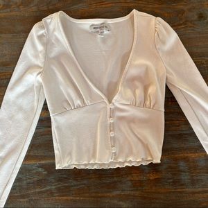 UO Ruby button-up cropped top